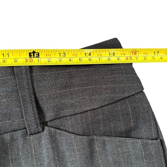 Eddie Bauer Blakely Fit Gray Pinstripe Bootcut Pants Women’s 12 NWOT Mid Rise - Picture 8 of 15